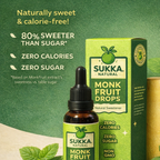 Monk Fruit Drops, No Erythritol — 100% Pure Extract, Zero Calories