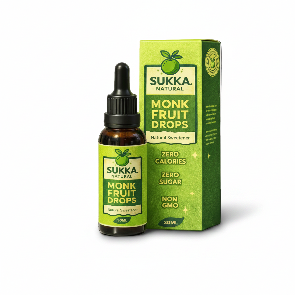 Monk Fruit Drops, No Erythritol — 100% Pure Extract, Zero Calories